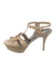 Yves Saint Laurent Patent Leather T-Strap Sandals