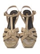 Yves Saint Laurent Patent Leather T-Strap Sandals
