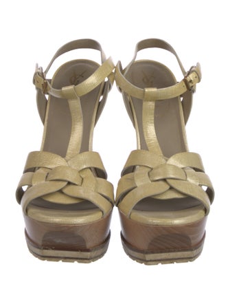 Yves Saint Laurent Leather T-Strap Sandals
