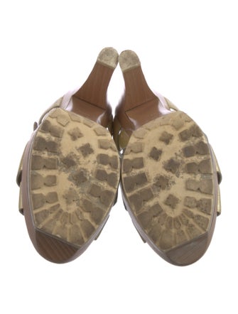 Yves Saint Laurent Leather T-Strap Sandals