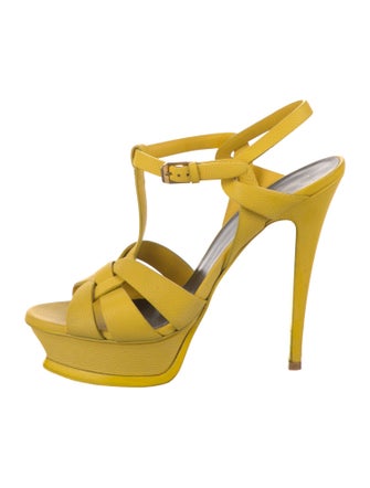 Yves Saint Laurent Leather T-Strap Sandals