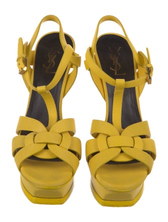 Yves Saint Laurent Leather T-Strap Sandals