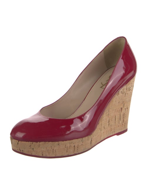 Yves Saint Laurent Patent Leather Colorblock Pattern Pumps