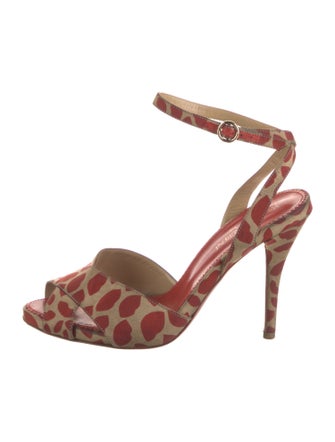 Yves Saint Laurent Satin Printed D'Orsay Pumps
