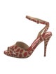 Yves Saint Laurent Satin Printed D'Orsay Pumps