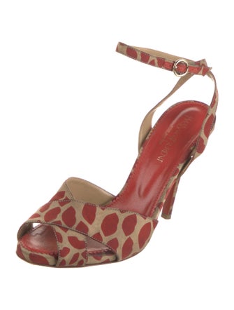 Yves Saint Laurent Satin Printed D'Orsay Pumps