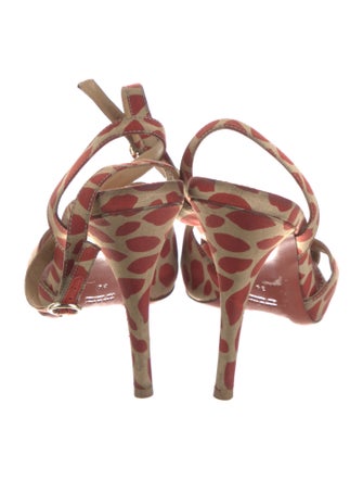 Yves Saint Laurent Satin Printed D'Orsay Pumps