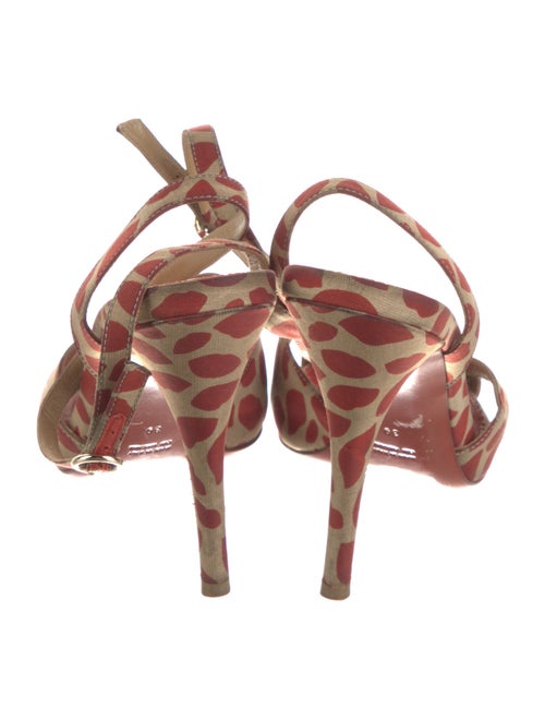 Yves Saint Laurent Satin Printed D'Orsay Pumps