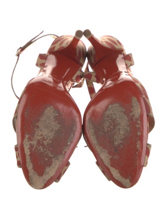 Yves Saint Laurent Satin Printed D'Orsay Pumps