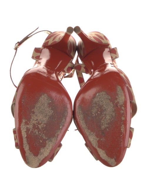 Yves Saint Laurent Satin Printed D'Orsay Pumps