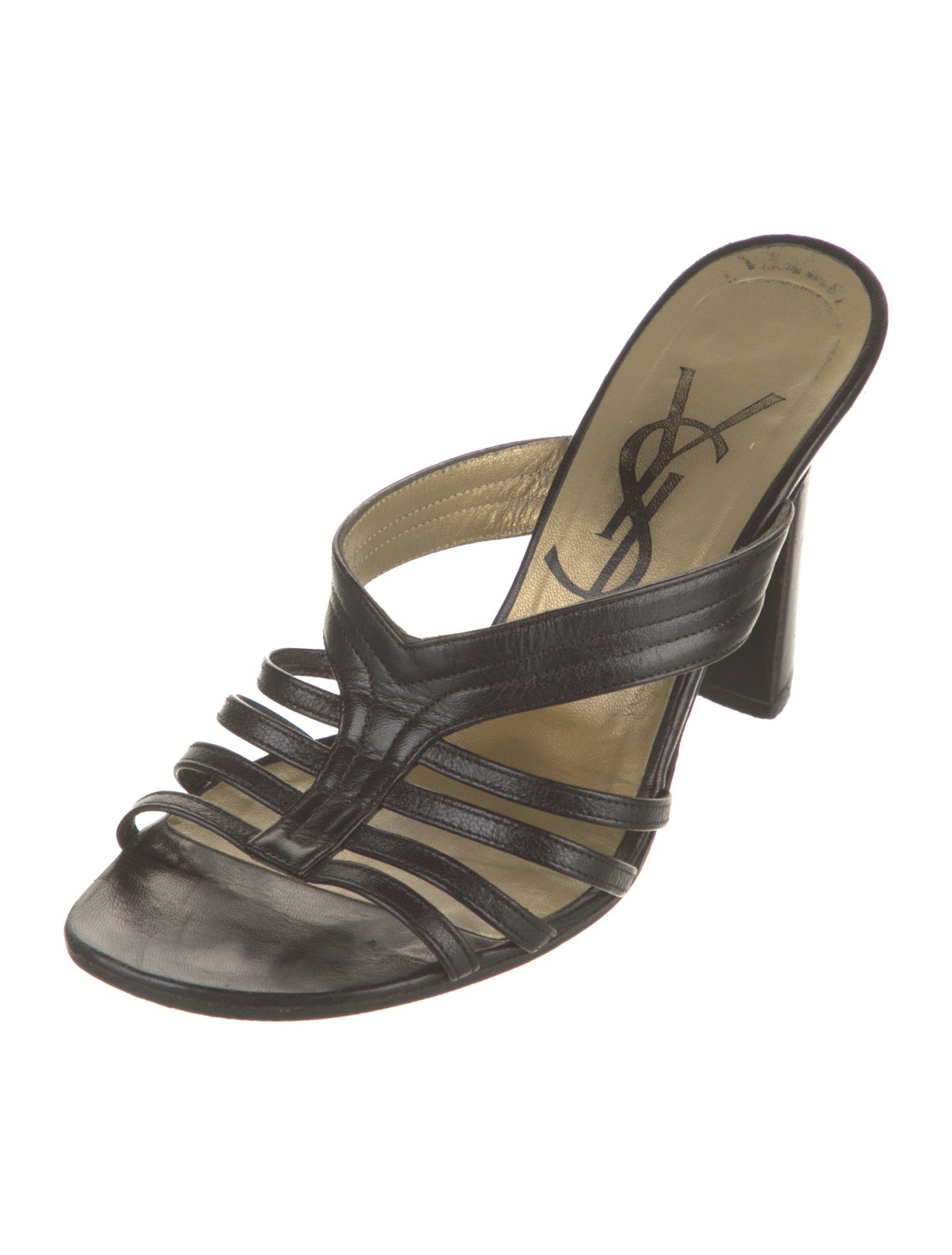 Yves Saint Laurent Leather Slides