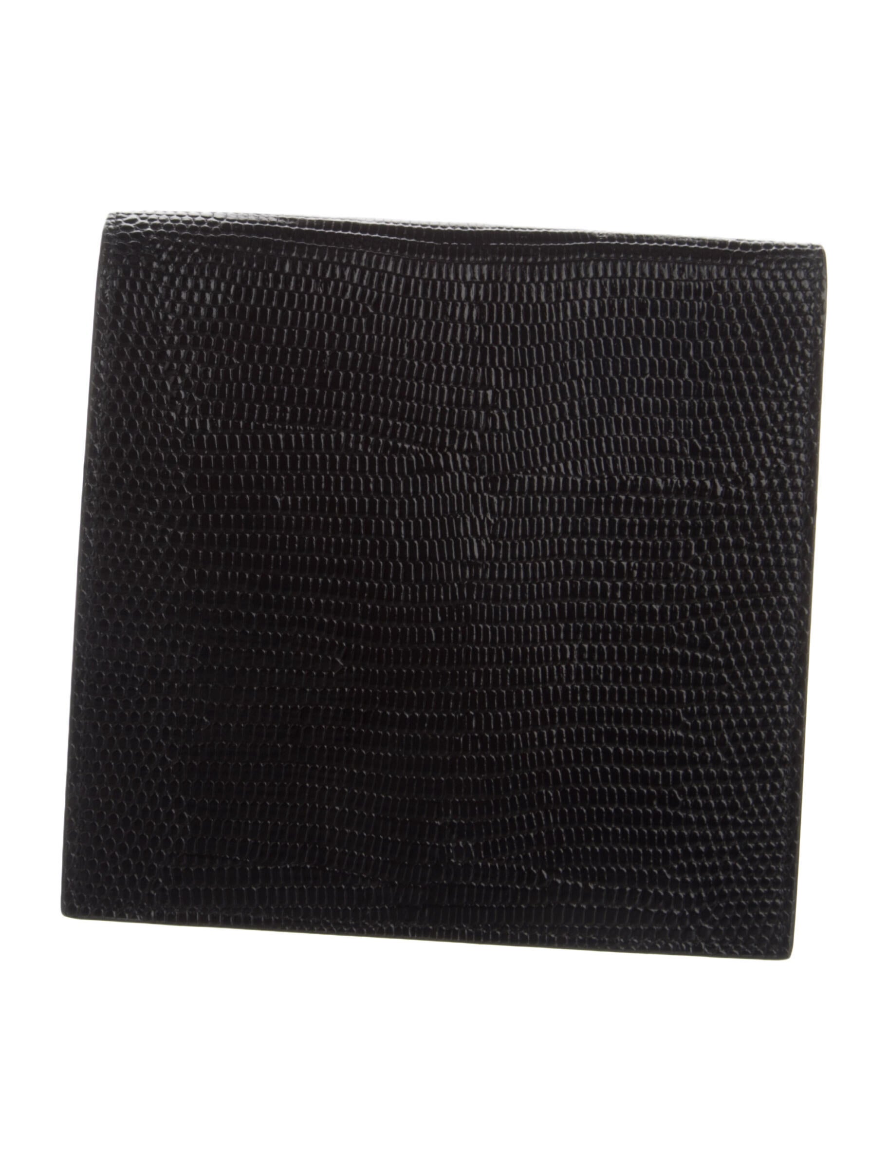 Yves Saint Laurent Grain de Poudre Monogram Card Case Leather Compact Wallet