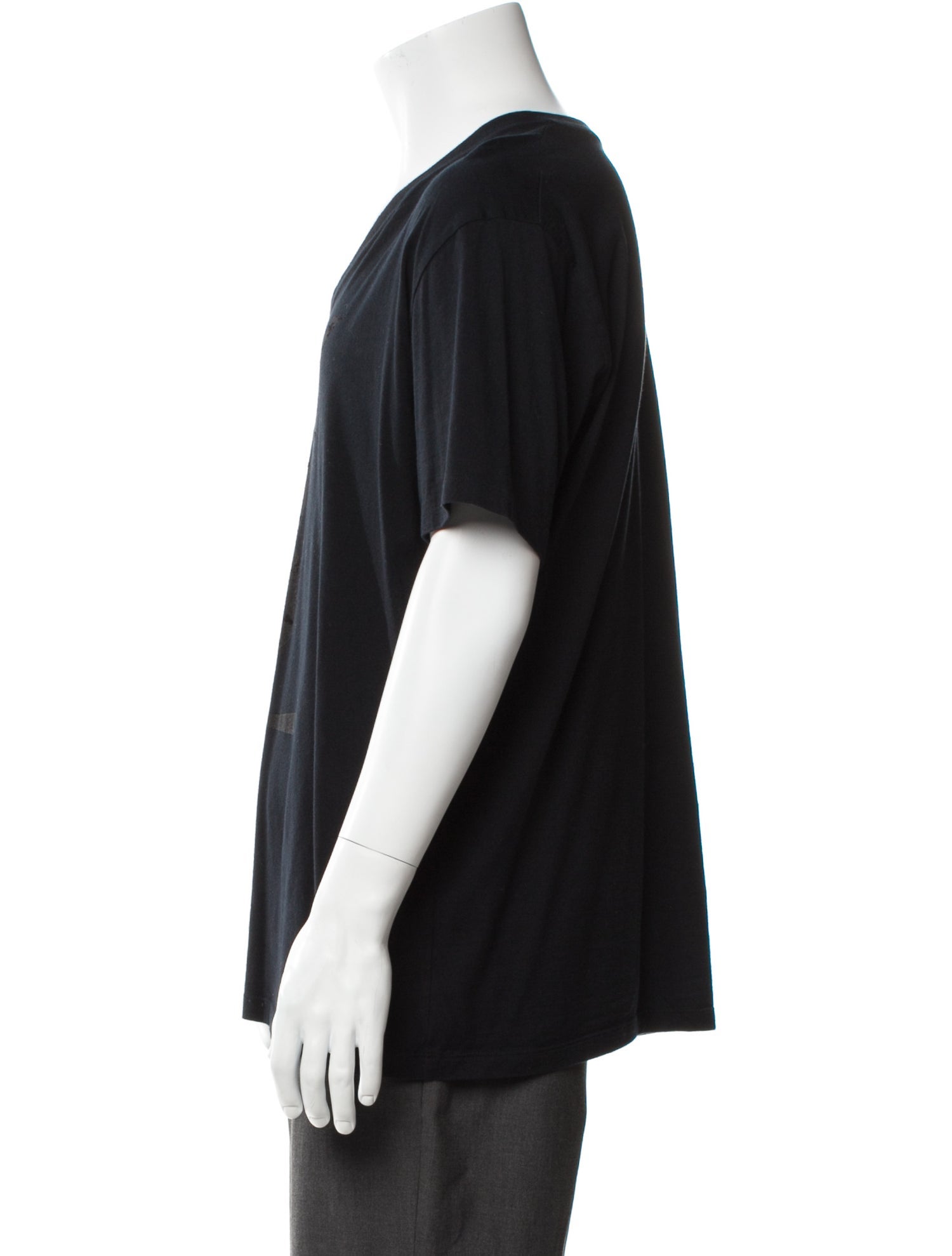 Yves Saint Laurent V-Neck Short Sleeve T-Shirt