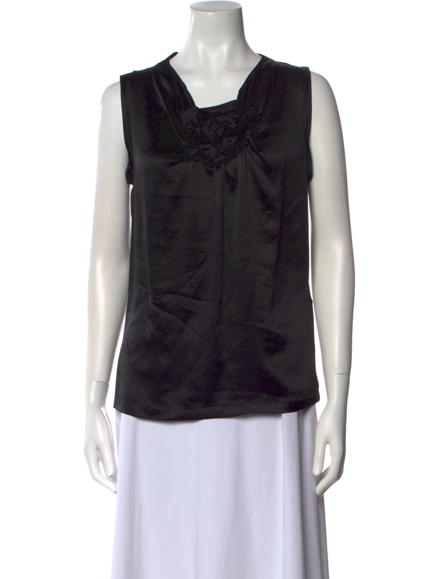 Yves Saint Laurent Silk Cowl Neck Top