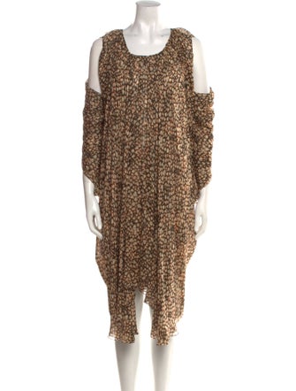 Yves Saint Laurent Silk Midi Length Dress