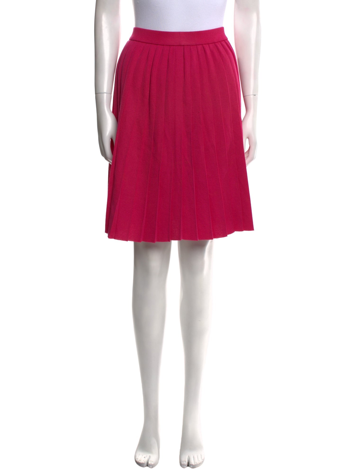 Yves Saint Laurent Pleated Accents Knee-Length Skirt