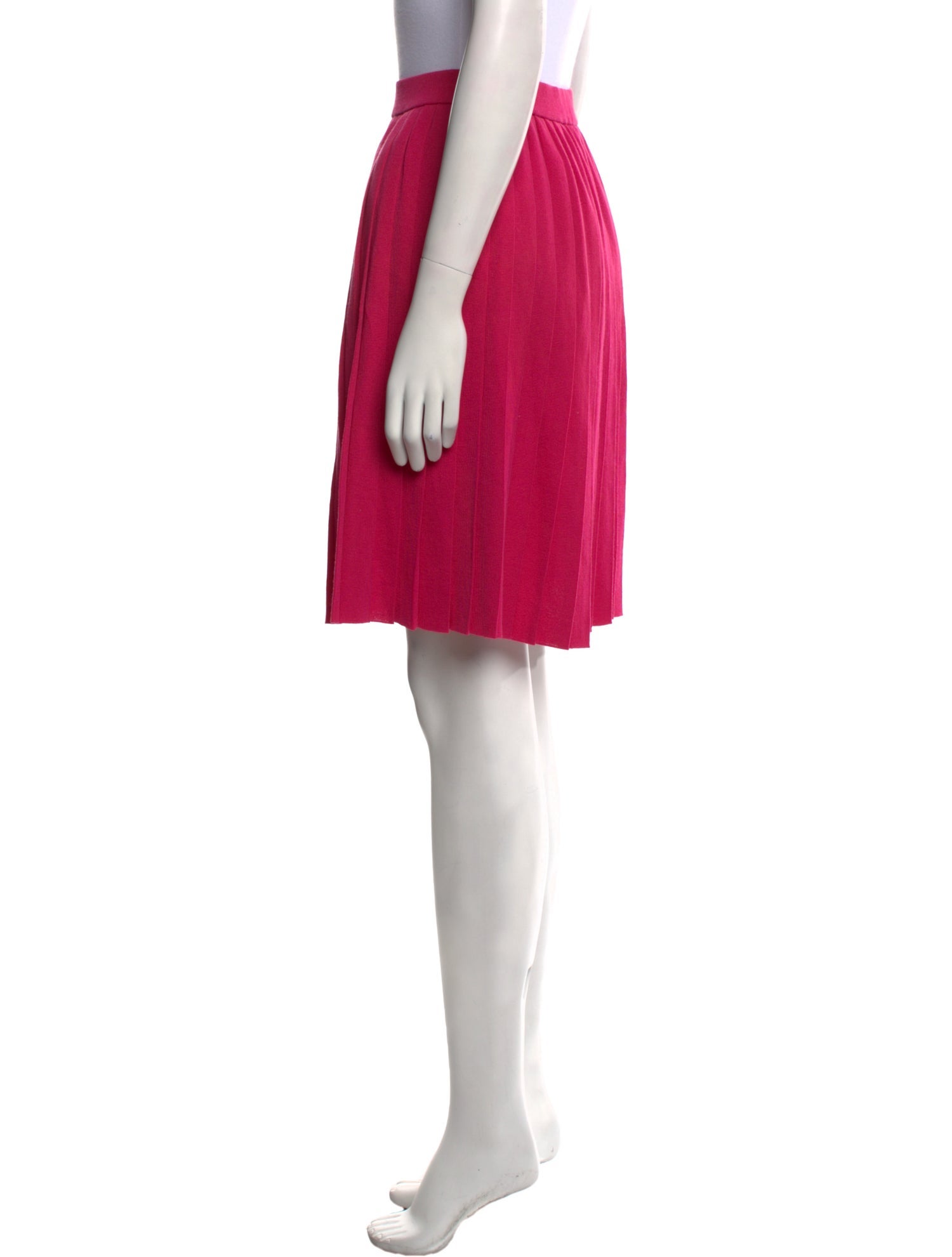 Yves Saint Laurent Pleated Accents Knee-Length Skirt