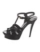 Saint Laurent Patent Leather T-Strap Sandals