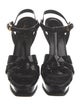 Saint Laurent Patent Leather T-Strap Sandals