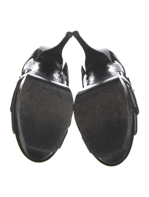 Saint Laurent Patent Leather T-Strap Sandals