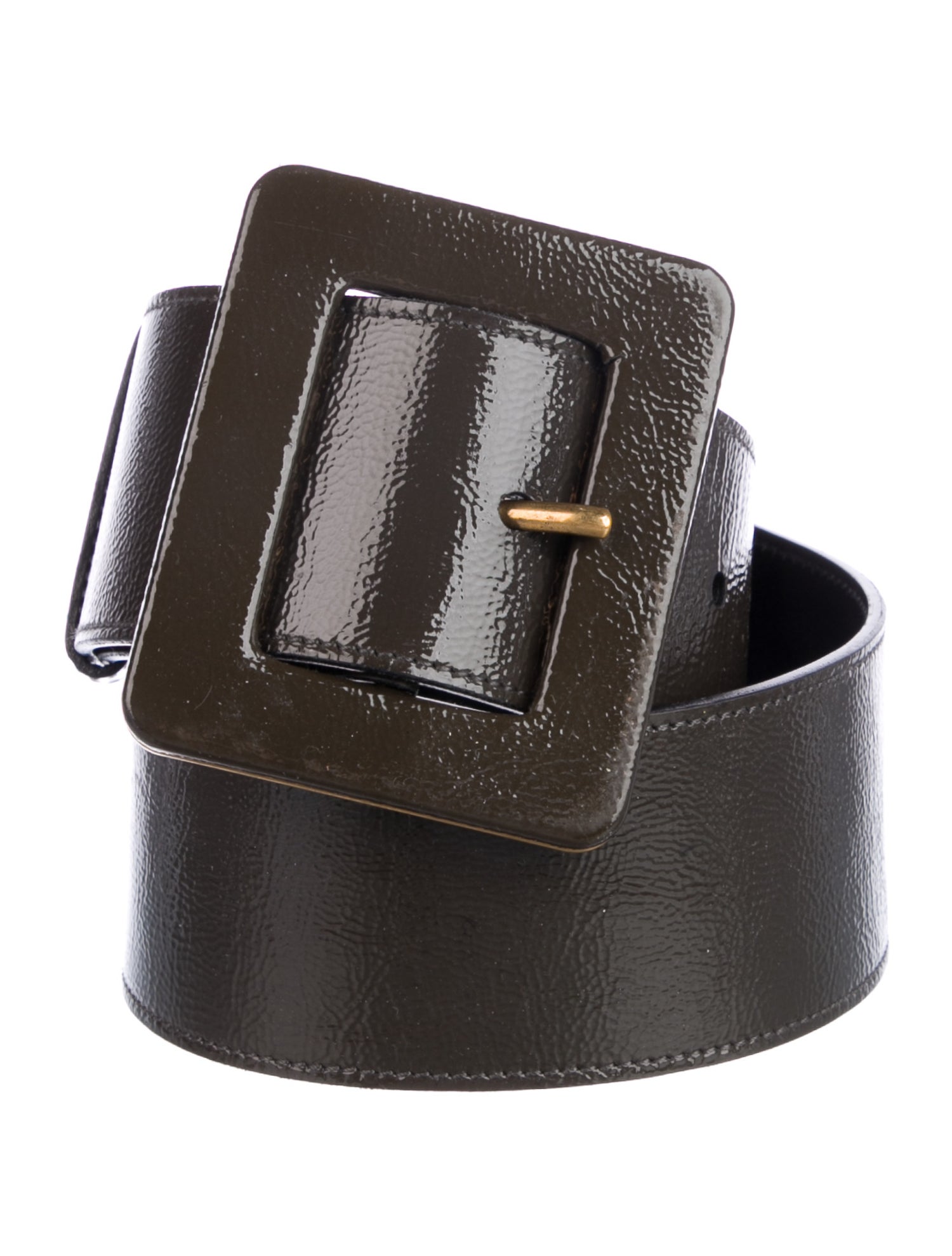 Yves Saint Laurent Wide Patent Leather Waist Belt