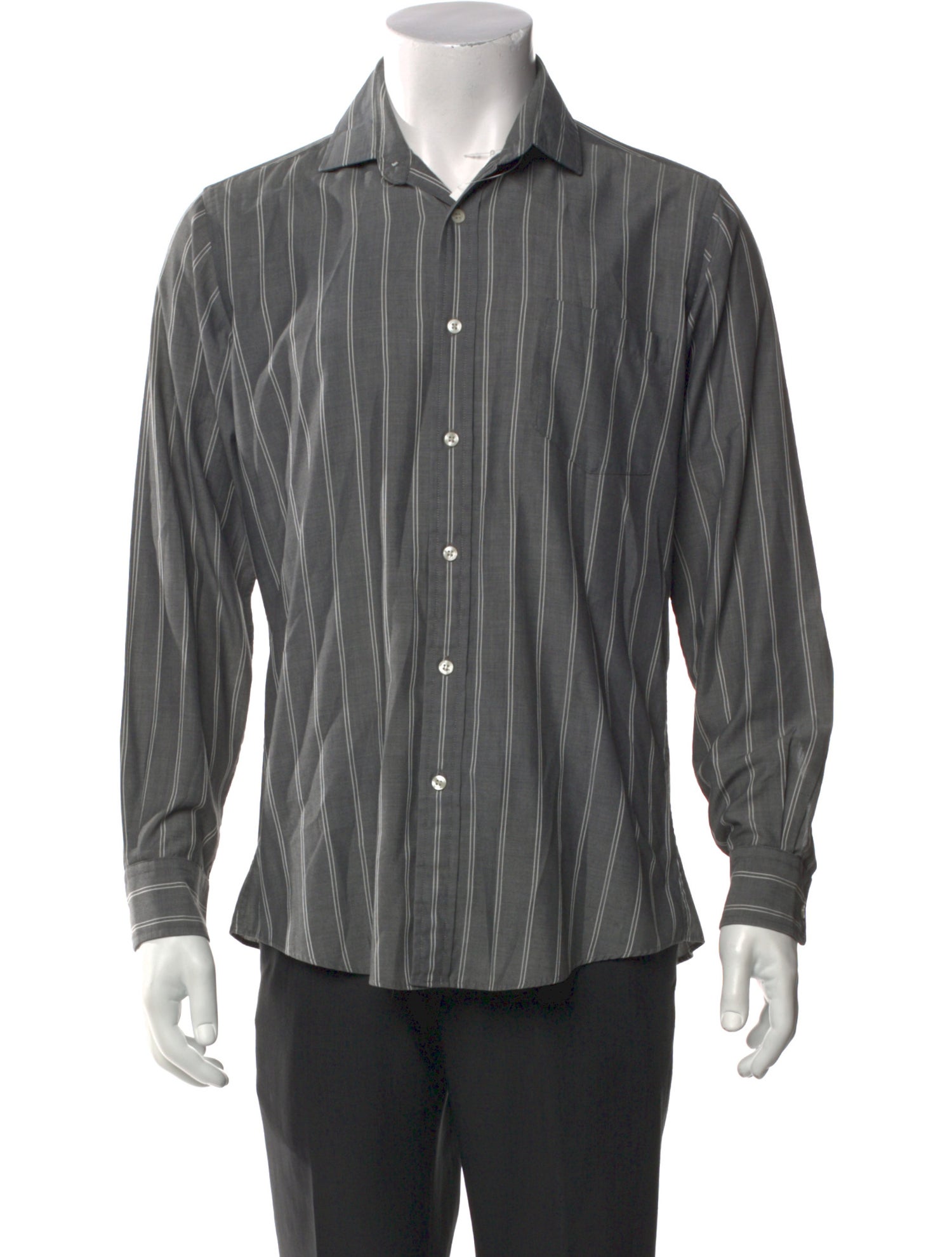 Yves Saint Laurent Striped Long Sleeve Shirt