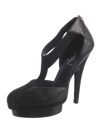 Yves Saint Laurent Leather T-Strap Pumps