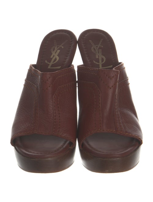 Yves Saint Laurent Leather Slides