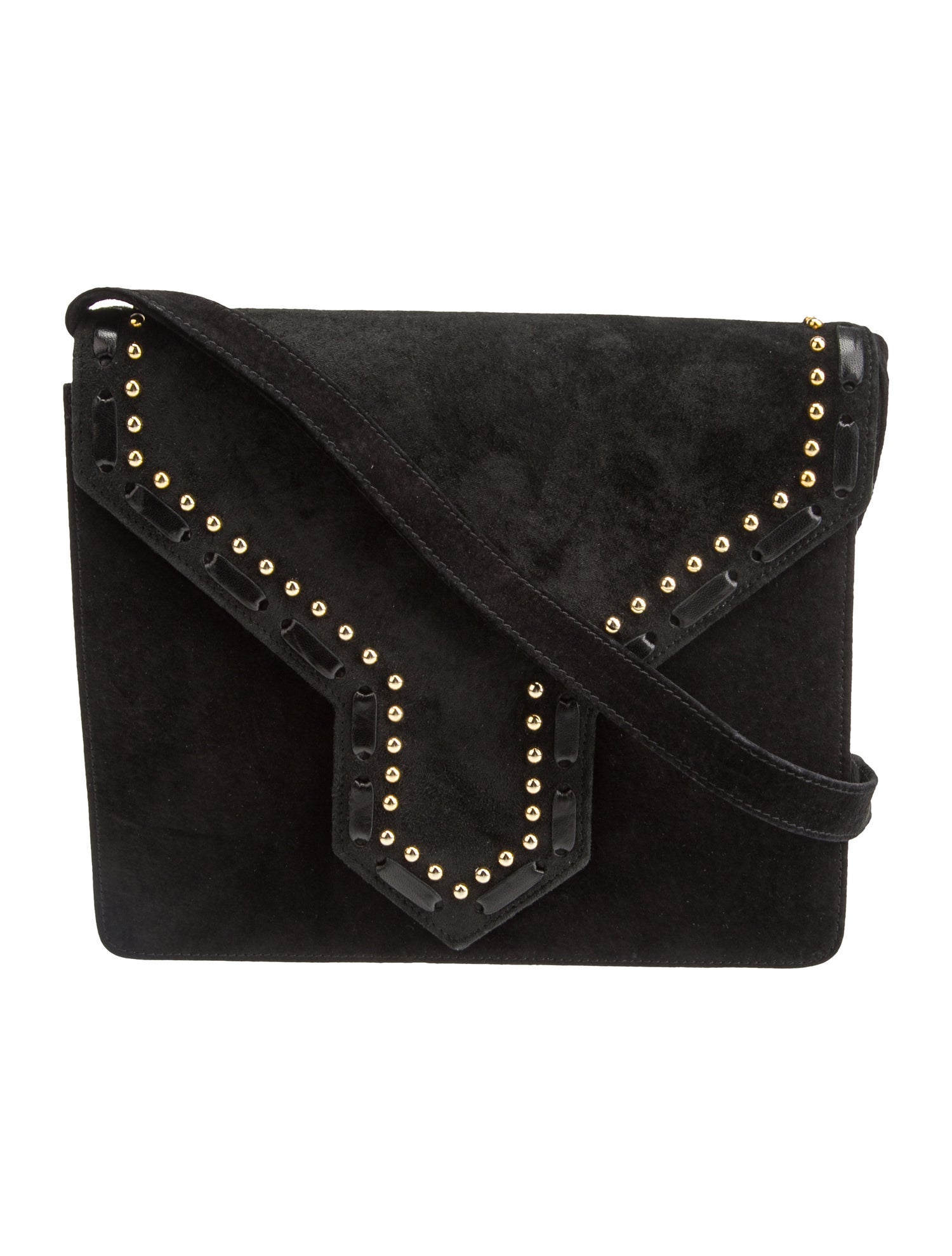 Yves Saint Laurent Rive Gauche Suede Shoulder Bag Vintage