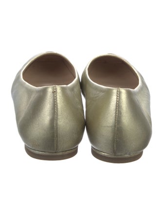 Yves Saint Laurent Leather Lasercut Accents Ballet Flats