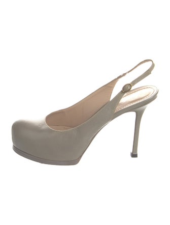 Yves Saint Laurent Leather Slingback Pumps
