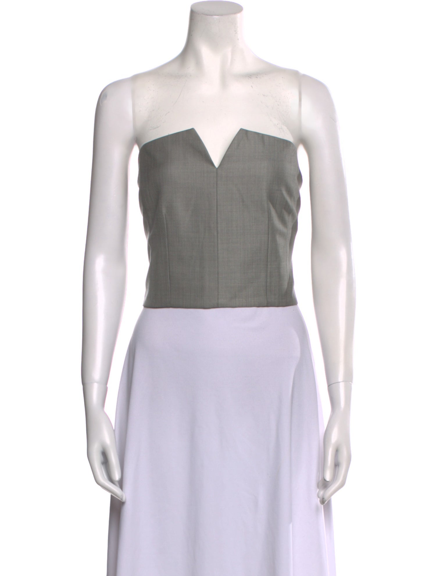 Yves Saint Laurent Wool Strapless Crop Top