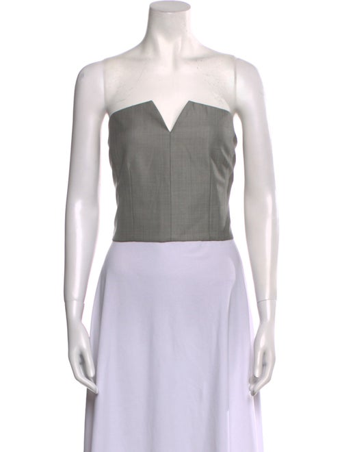 Yves Saint Laurent Wool Strapless Crop Top