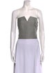 Yves Saint Laurent Wool Strapless Crop Top