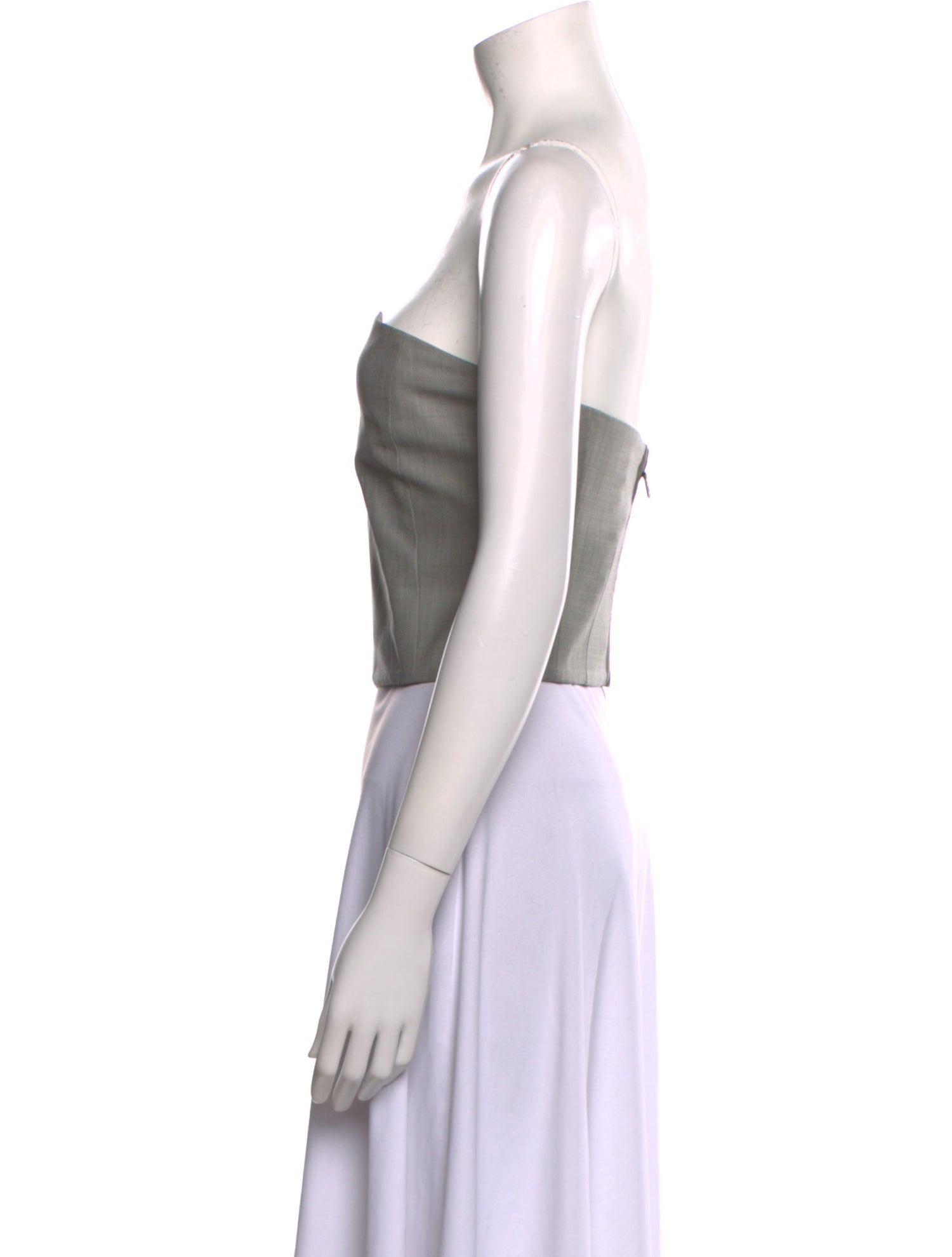 Yves Saint Laurent Wool Strapless Crop Top