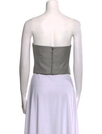 Yves Saint Laurent Wool Strapless Crop Top