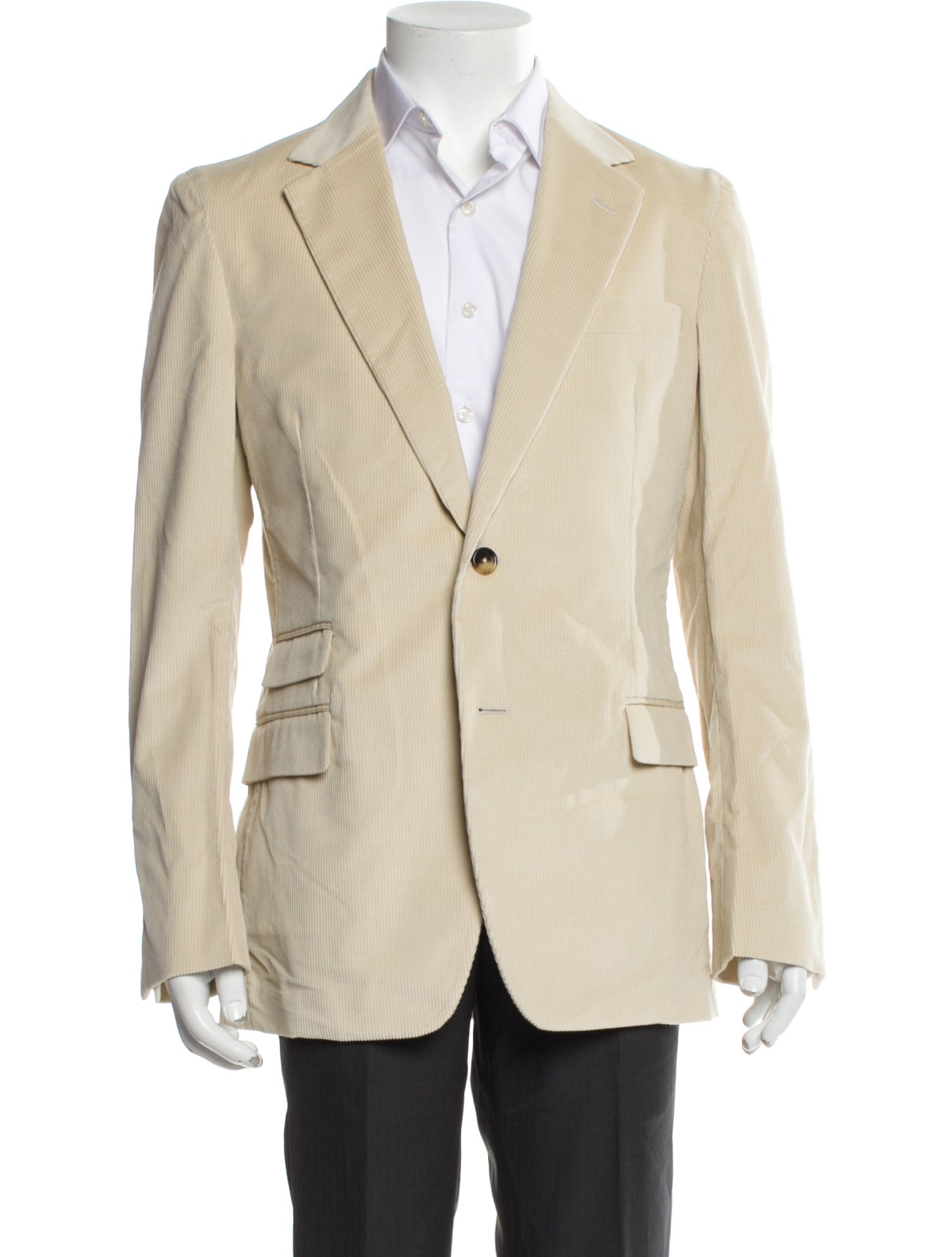 Yves Saint Laurent Late 2000's - Early 2010's Embroidered Accent Sport Coat