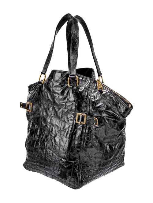 Yves Saint Laurent Rive Gauche Patent Leather Top Handle Bag