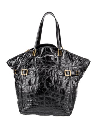 Yves Saint Laurent Rive Gauche Patent Leather Top Handle Bag