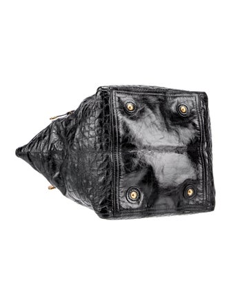 Yves Saint Laurent Rive Gauche Patent Leather Top Handle Bag