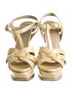 Yves Saint Laurent Patent Leather T-Strap Sandals