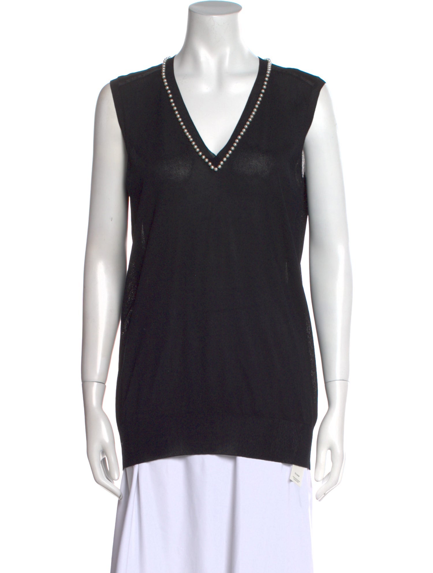 Yves Saint Laurent Silk V-Neck Top