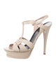 Yves Saint Laurent Leather T-Strap Sandals