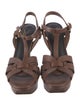 Yves Saint Laurent Leather T-Strap Sandals