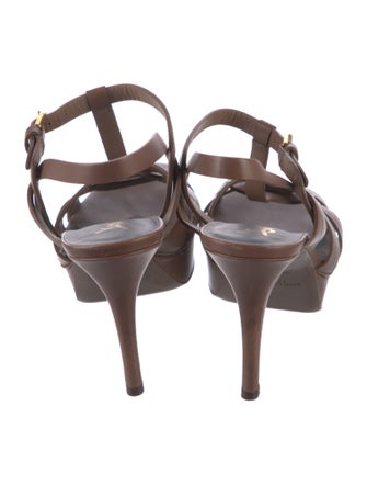 Yves Saint Laurent Leather T-Strap Sandals