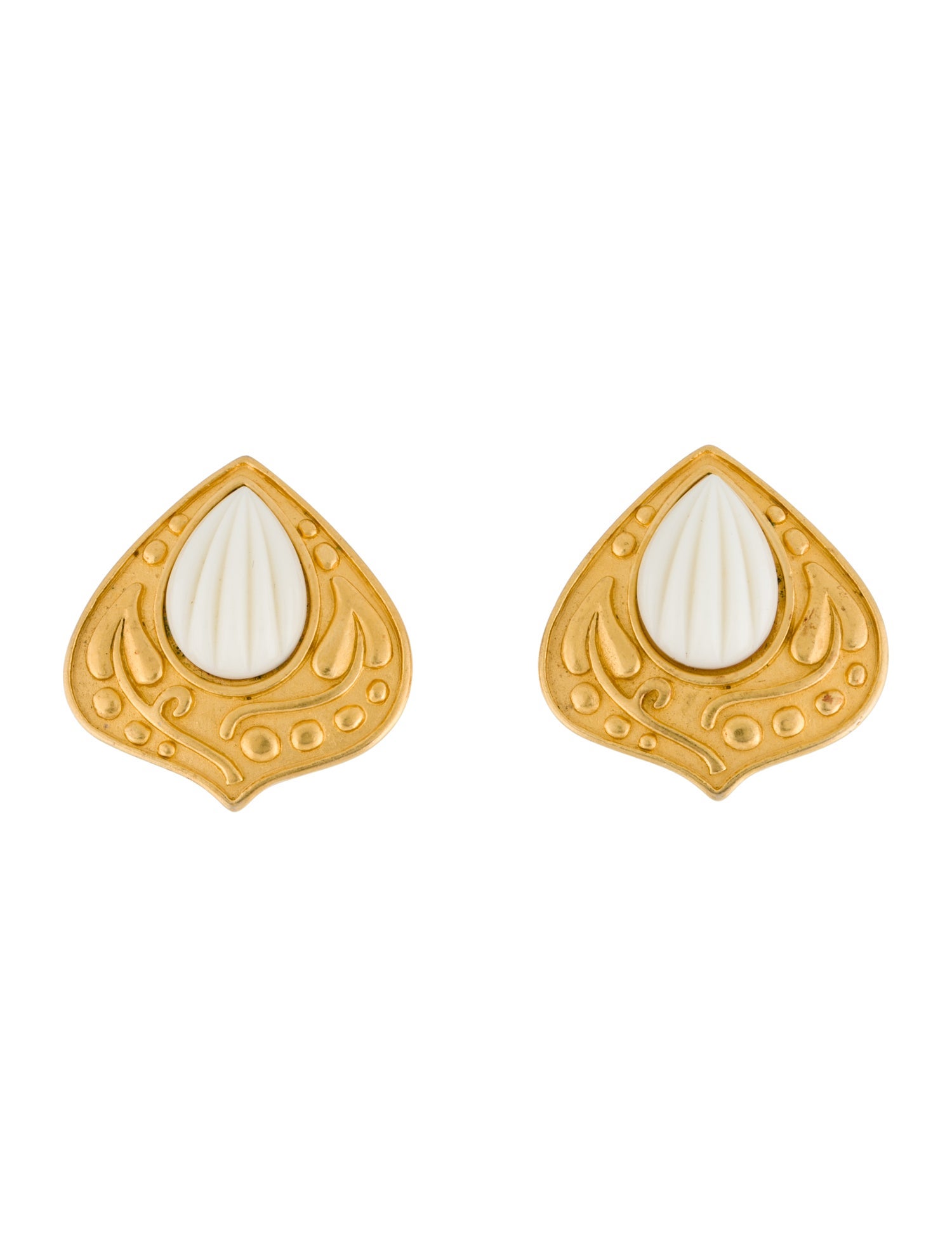 Yves Saint Laurent Vintage Resin Clip-On Earrings