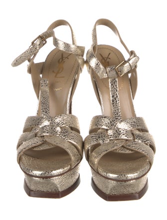 Yves Saint Laurent Leather T-Strap Pumps