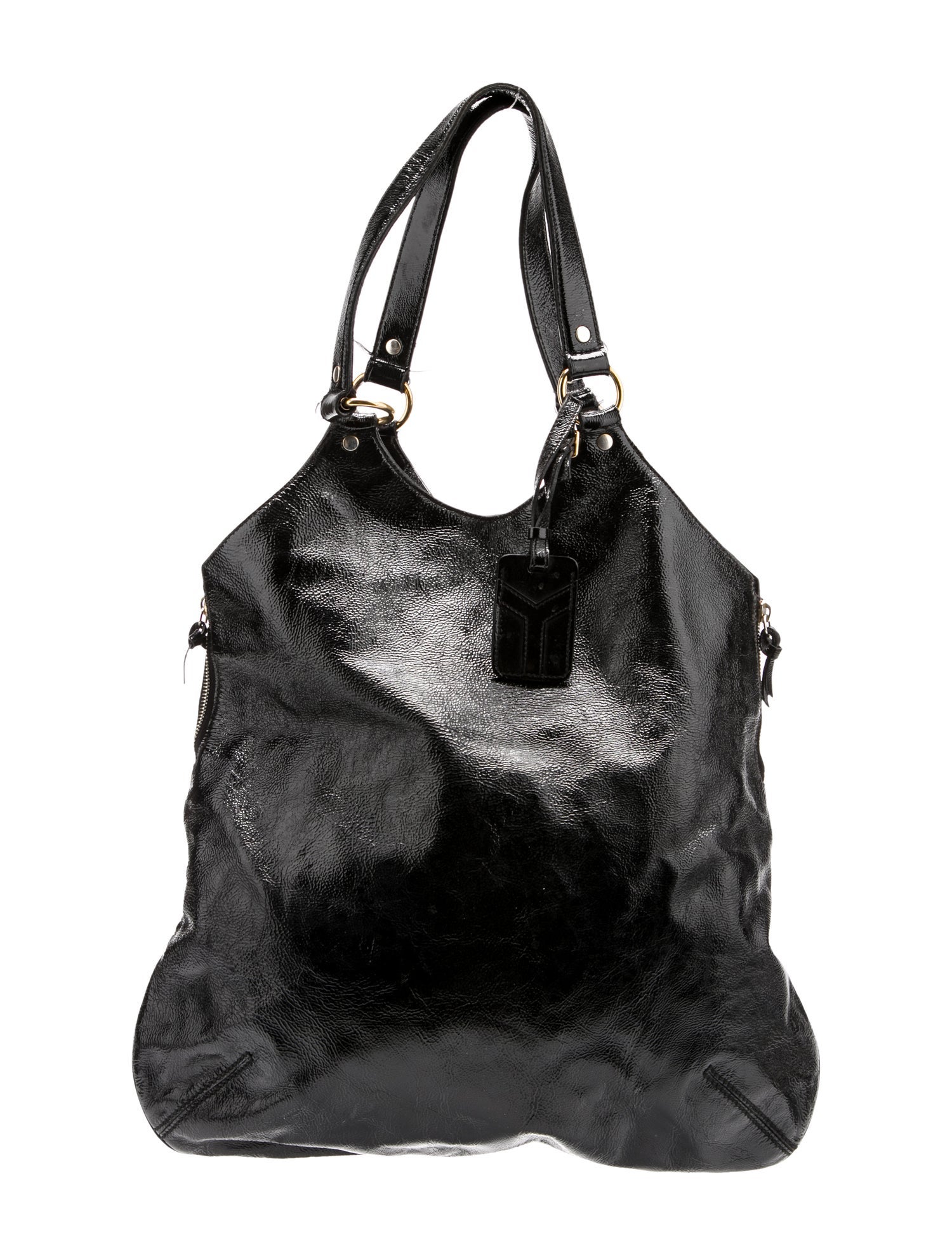 Yves Saint Laurent Rive Gauche Patent Leather Shoulder Bag