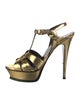 Yves Saint Laurent Leather T-Strap Sandals