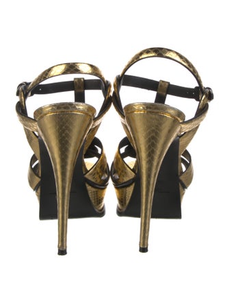 Yves Saint Laurent Leather T-Strap Sandals